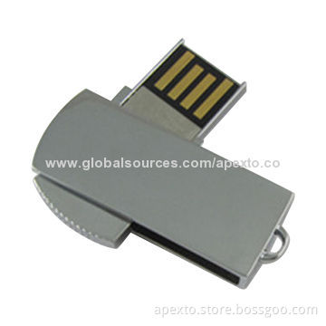 Promotional Swivel USB Flash Drive with Plug-and-play Function, Anti-shock and Moisture-resistantNew